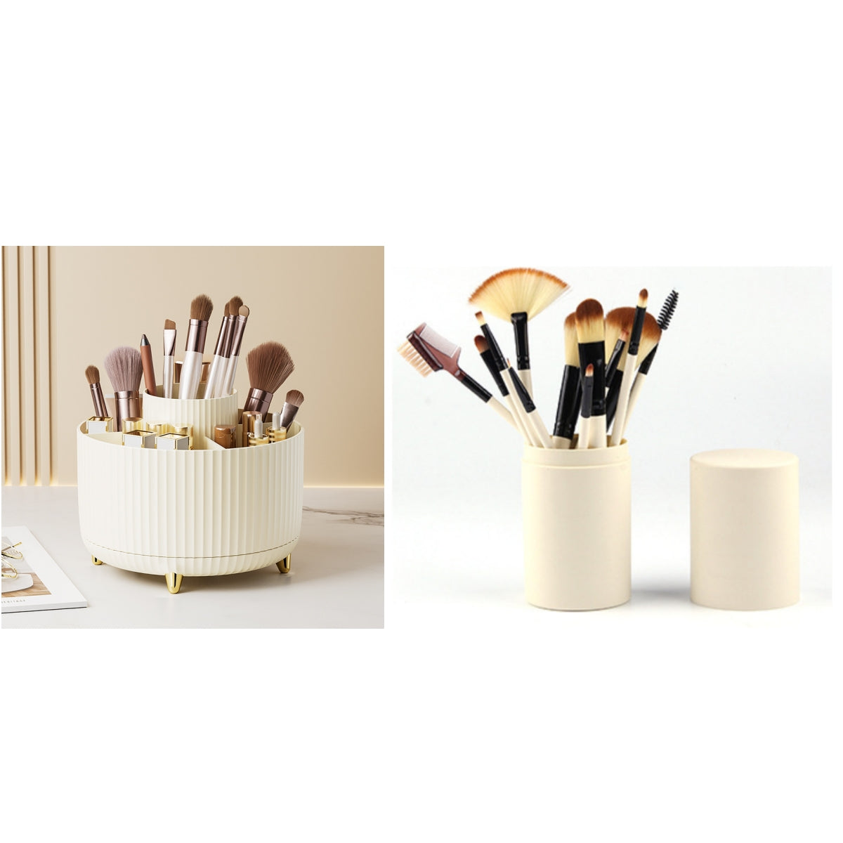 Desktop Swivel Makeup Brush Organizer